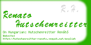renato hutschenreitter business card