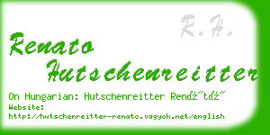 renato hutschenreitter business card